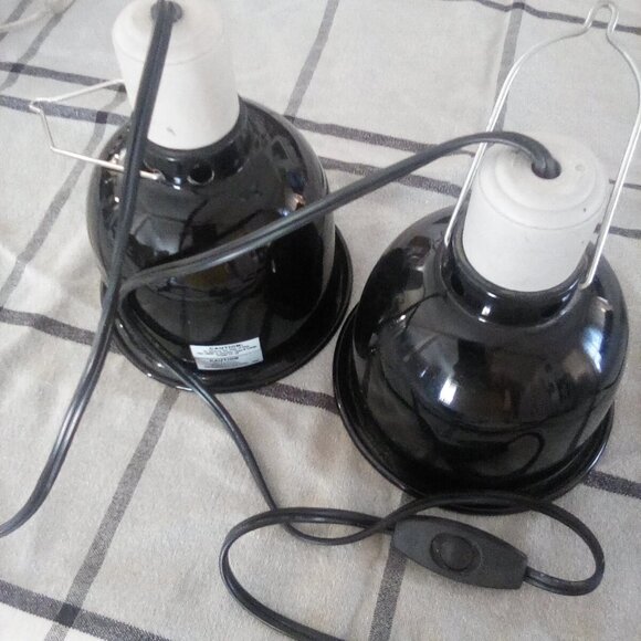 2 indoor use heat lamps without the heat bulbs almost brand new - Picture 1 of 9